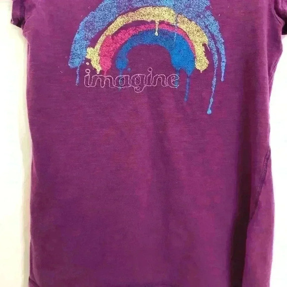 Request Purple Fitted Rainbow T-Shirt  Size Small - Picture 3 of 12